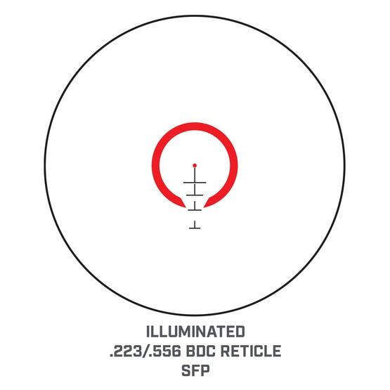 Bushnell AR Optics 1-6x24 Riflescope features the Illuminated BTR-1 Reticle